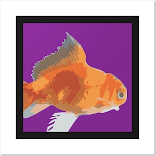 BIG FISH. ILLUSTRATION OF A GOLDFISH. Posters and Art